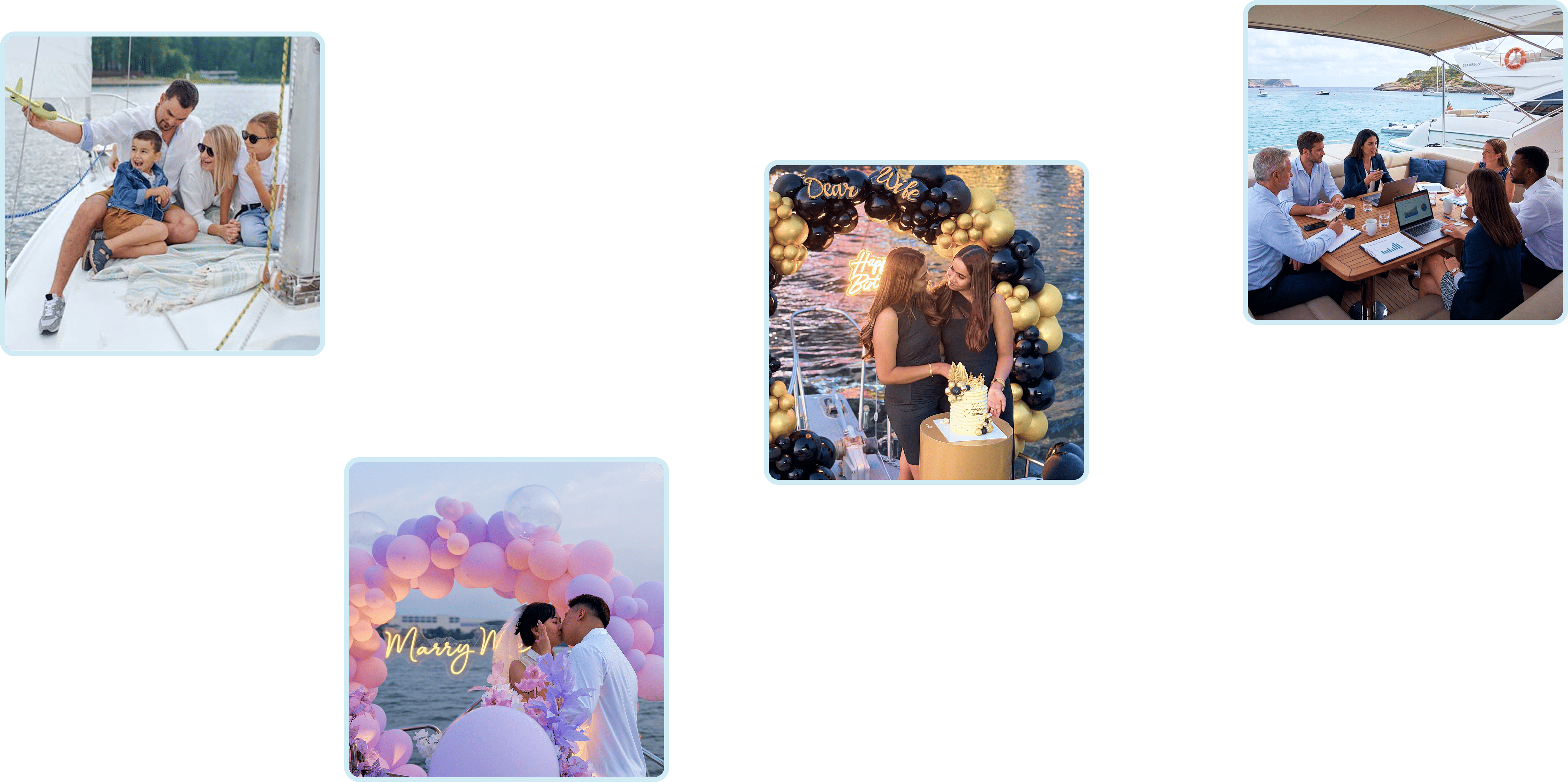 Collage of images of different occassions